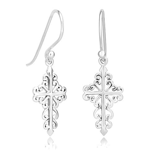 Exquiste Sterling Silver 925 Vintage Cross Celtic Silver Earrings Exquiste Sterling Silver 925 Vintage Cross Celtic Silver Earrings